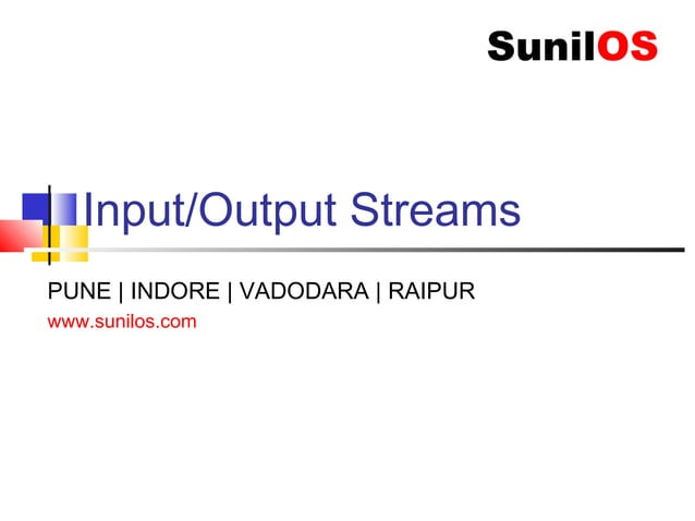 Java Input Output and File Handling | PPT