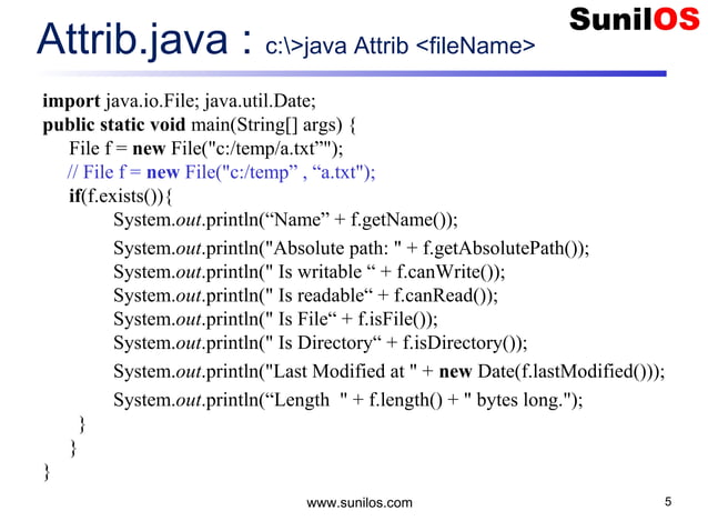 Java Input Output and File Handling | PPT