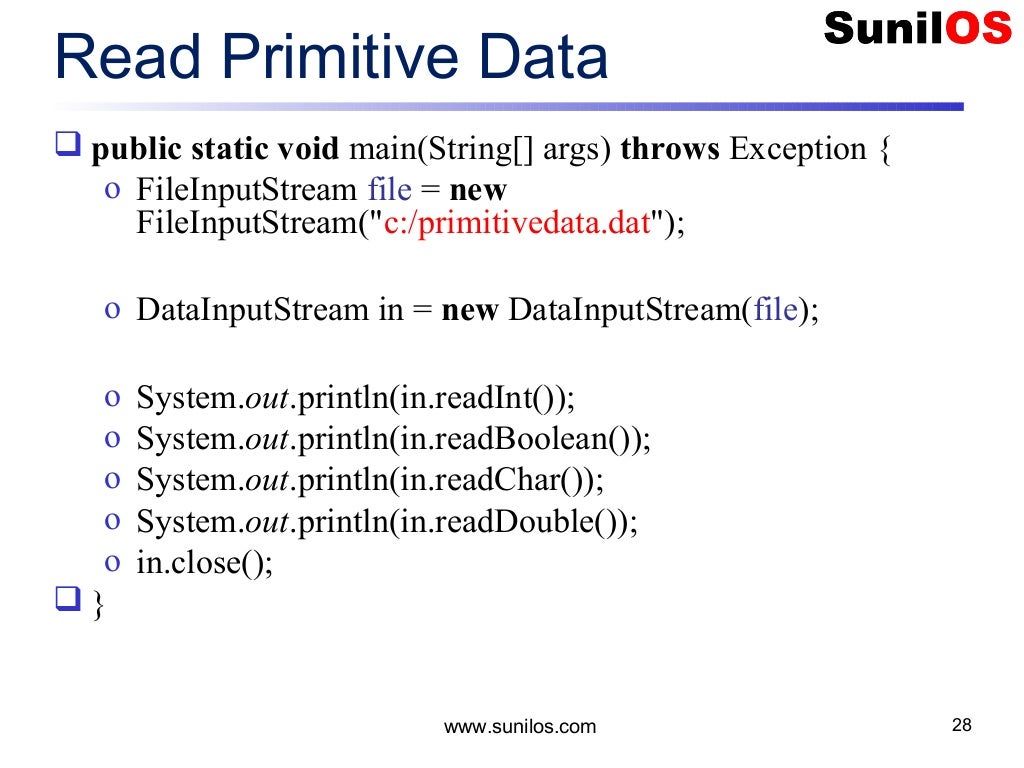 Java Input Output and File Handling