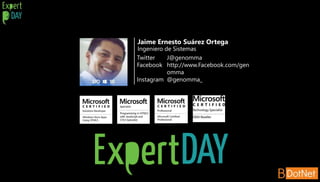 Jaime Ernesto Suárez Ortega
Ingeniero de Sistemas
Twitter J@genomma
Facebook http://www.Facebook.com/gen
omma
Instagram @genomma_
 