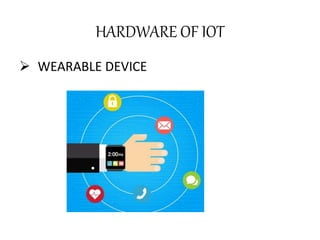 HARDWARE OF IOT
 WEARABLE DEVICE
 