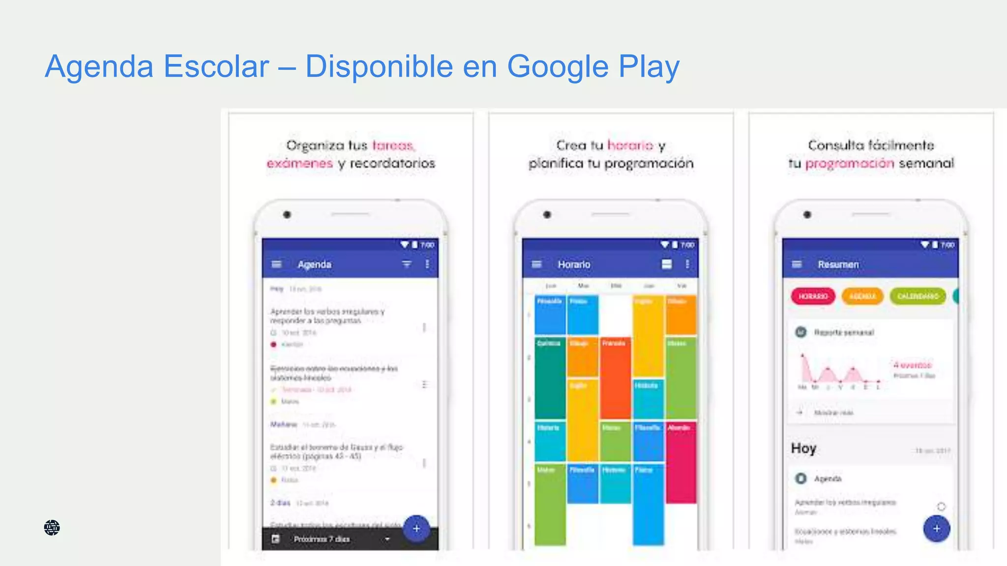 Agenda Escolar – Disponible en Google Play
35
 