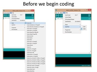 Before we begin coding
 