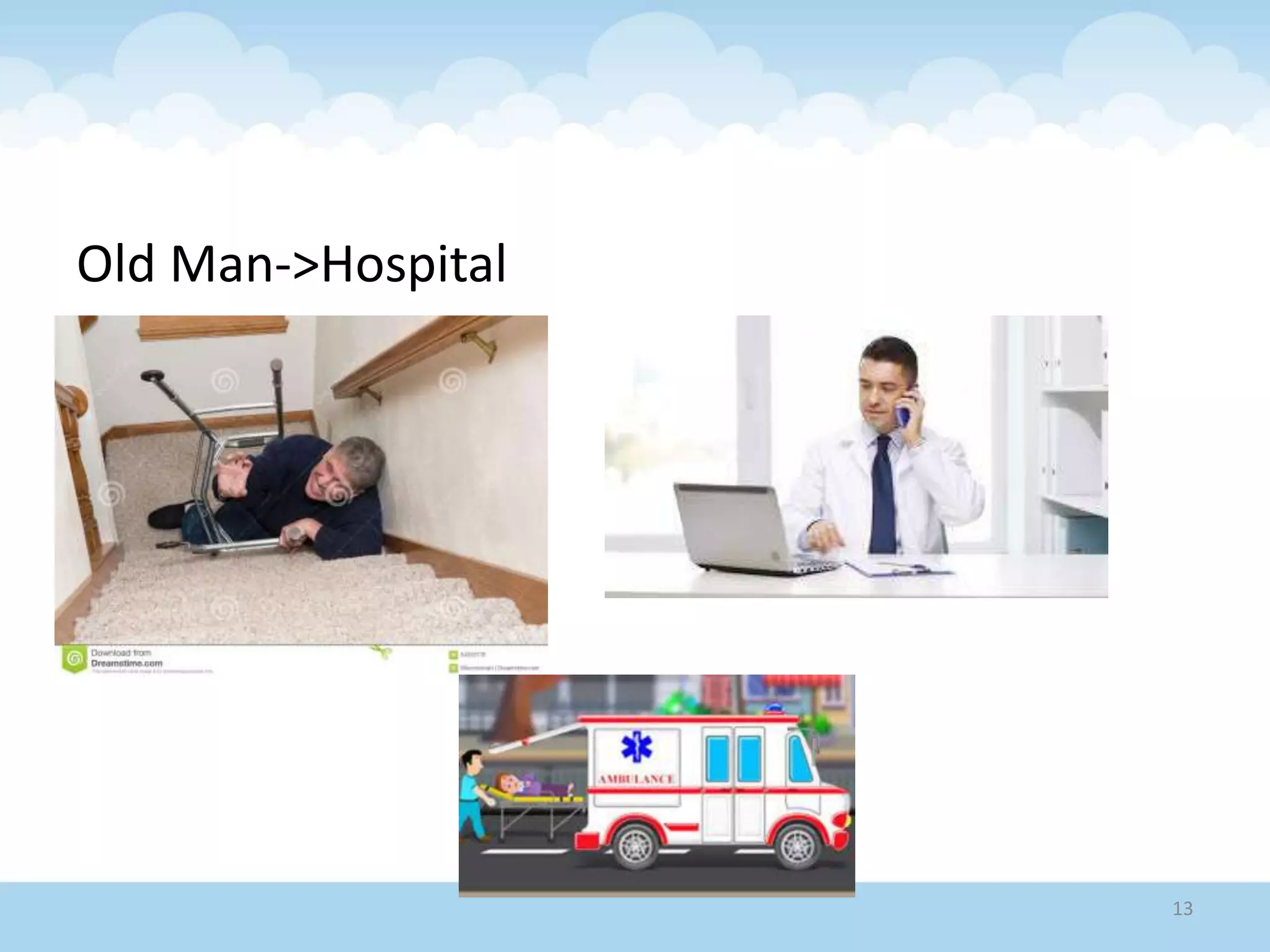 Old Man->Hospital
13
 