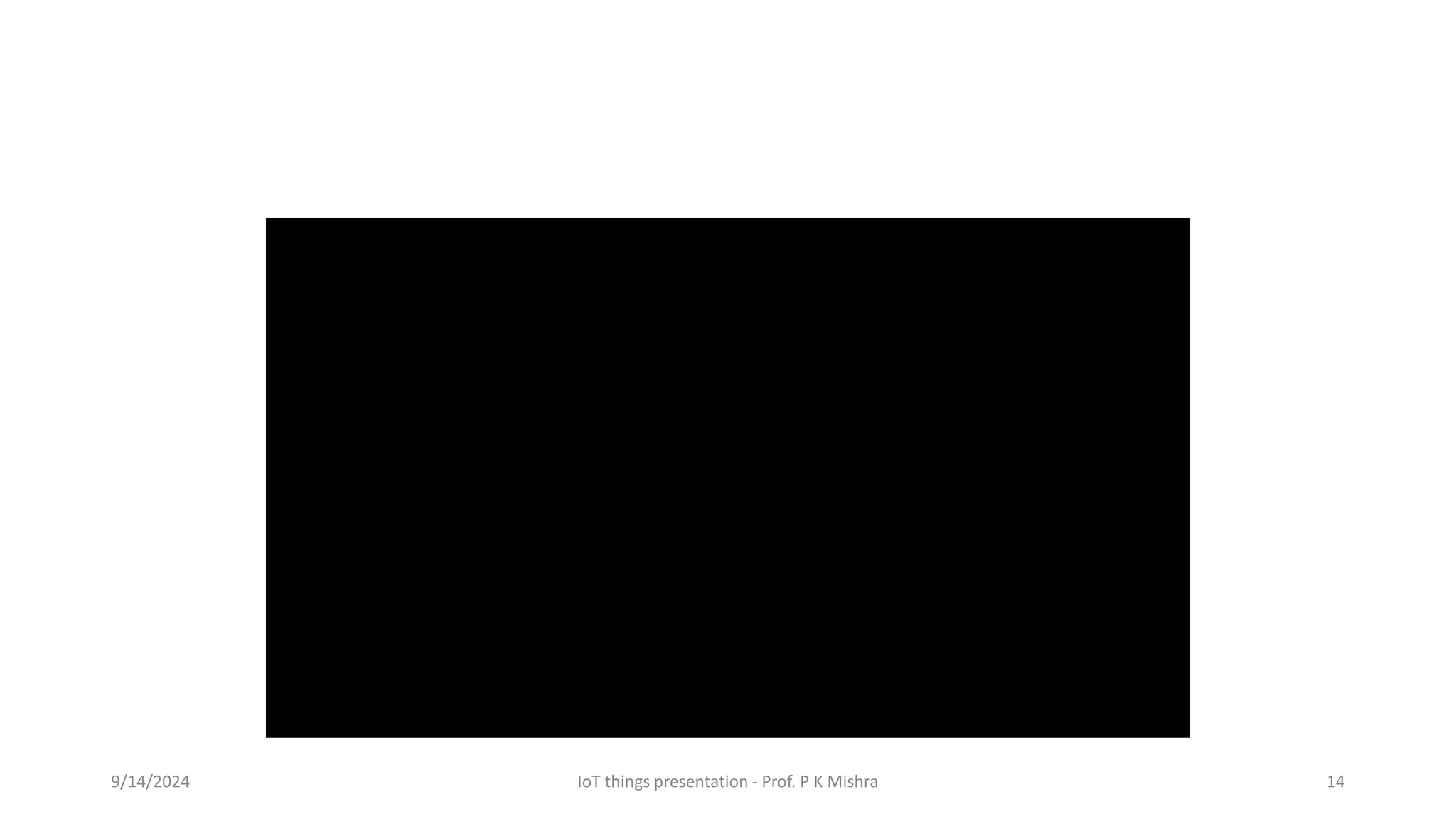 9/14/2024 IoT things presentation - Prof. P K Mishra 14
 