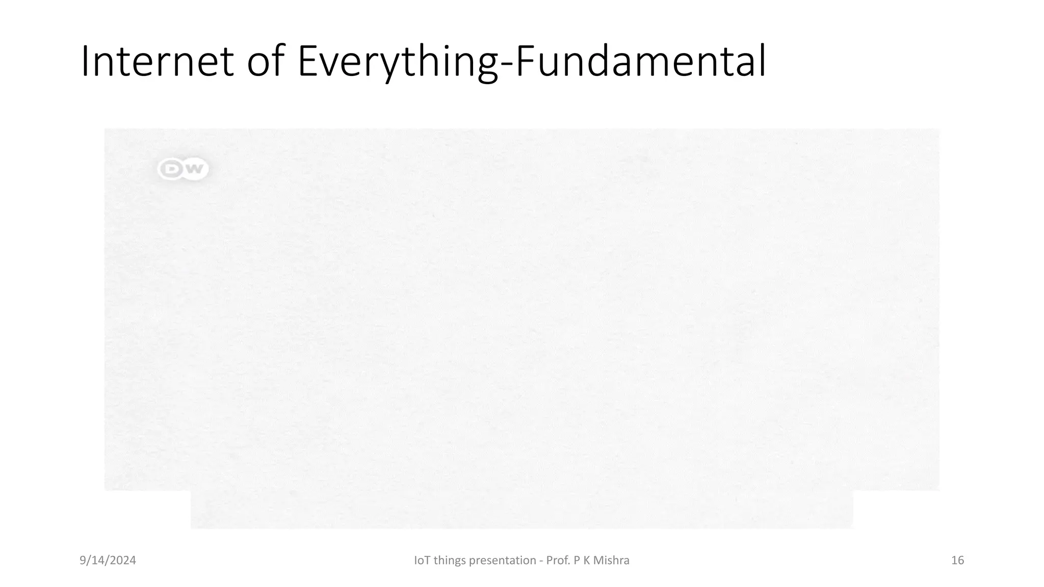 Internet of Everything-Fundamental
9/14/2024 IoT things presentation - Prof. P K Mishra 16
 
