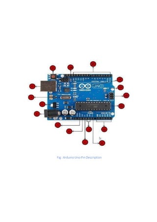 Fig : Arduino Uno Pin Description
 