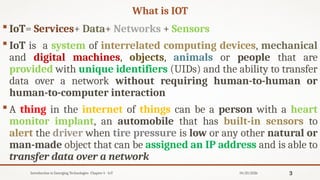 Introduction to Internet of Things and its impact. | PPTX