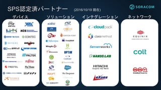 SPS認定済パートナー (2016/10/19 現在)
デバイス ソリューション インテグレーション ネットワーク
 