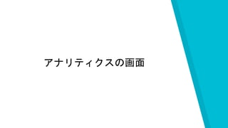 アナリティクスの画面
 