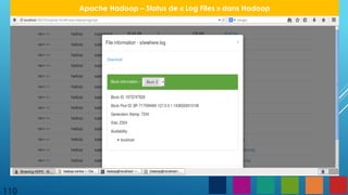 110
Apache Hadoop – Status de « Log Files » dans Hadoop
 