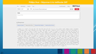 21
Philips Hue – Réponse à la méthode GET
 