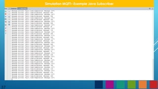 37
Simulation MQTT– Exemple Java Subscriber
 