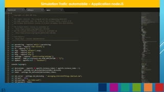 51
Simulation Trafic automobile – Application nodeJS
 