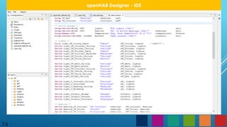 74
openHAB Designer - IDE
 
