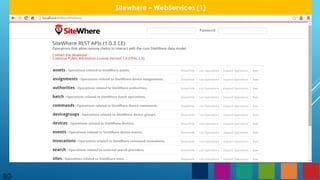 80
Sitewhere – WebServices (1)
 