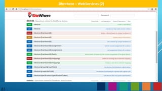 81
Sitewhere – WebServices (2)
 