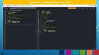 98
Elasticsearch – MongoDB River Indexation
 