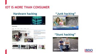 IOT IS MORE THAN CONSUMER
Hardware hacking “Junk hacking”
“Stunt hacking”
 