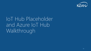 39
IoT Hub Placeholder
and Azure IoT Hub
Walkthrough
 