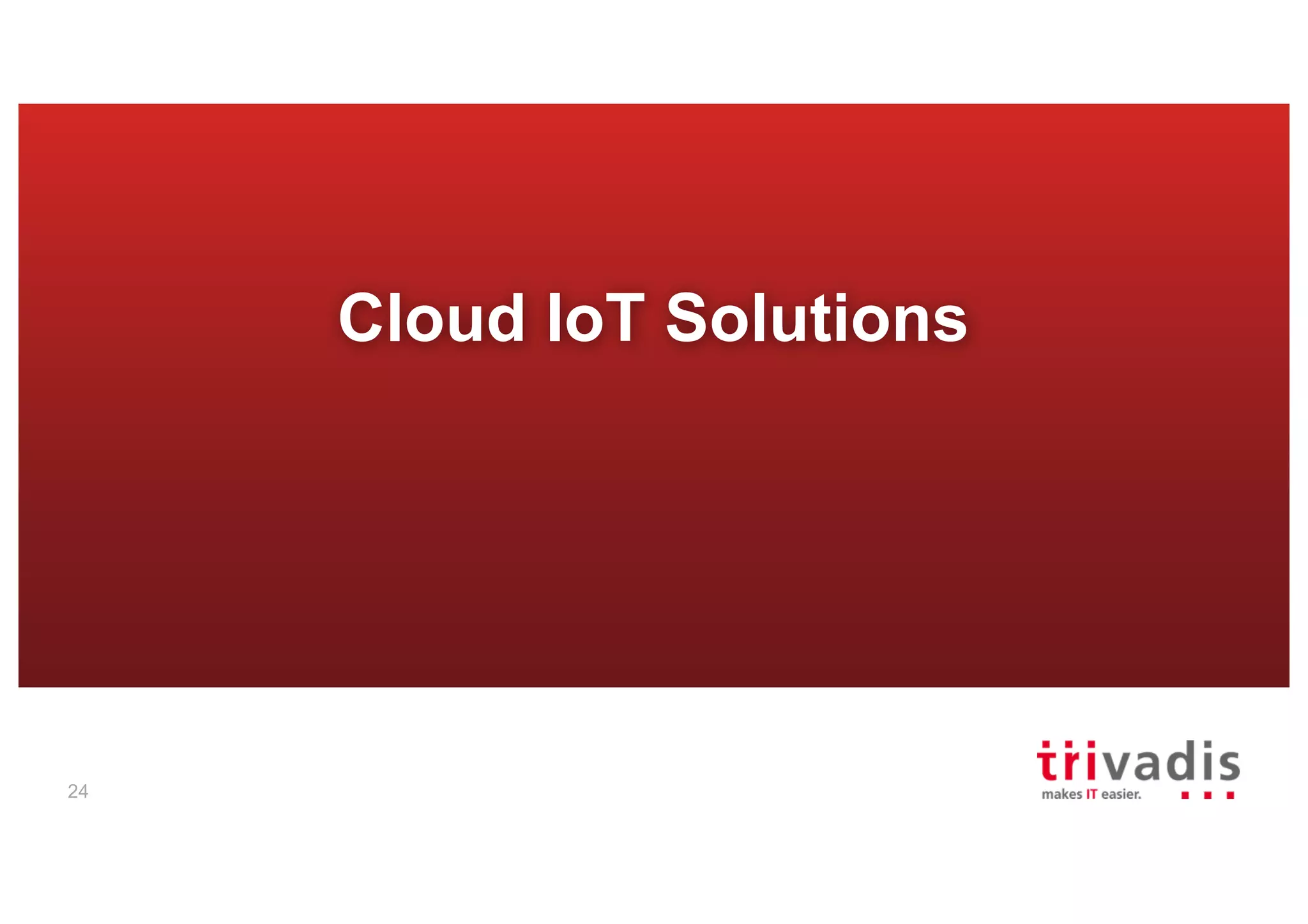 24
Cloud IoT Solutions
 