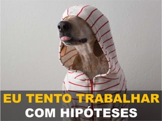 EU TENTO TRABALHAR
COM HIPÓTESES
 