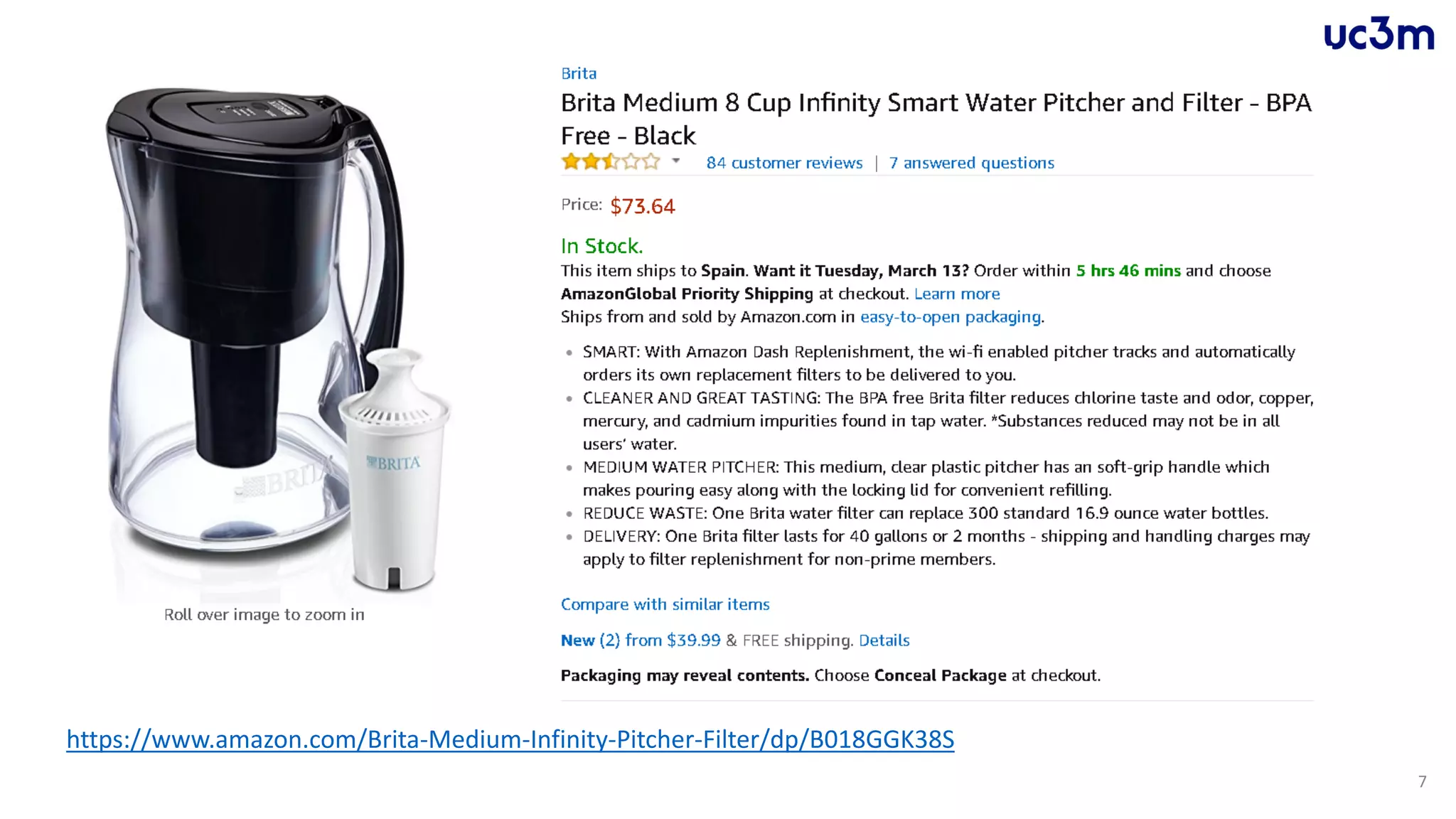 7
https://www.amazon.com/Brita-Medium-Infinity-Pitcher-Filter/dp/B018GGK38S
 