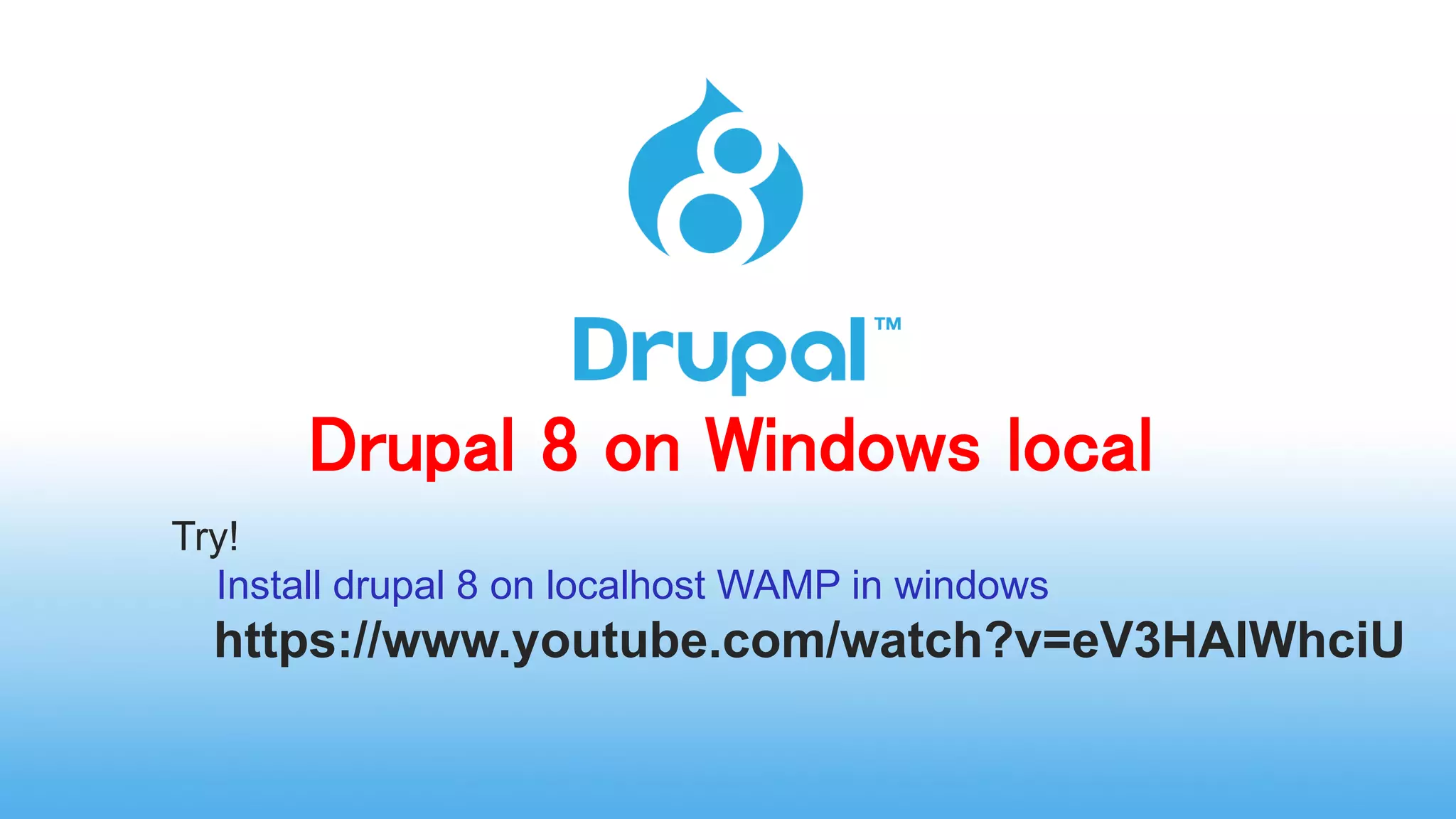 Drupal 8 on Windows local
Try!
Install drupal 8 on localhost WAMP in windows
https://www.youtube.com/watch?v=eV3HAlWhciU
 