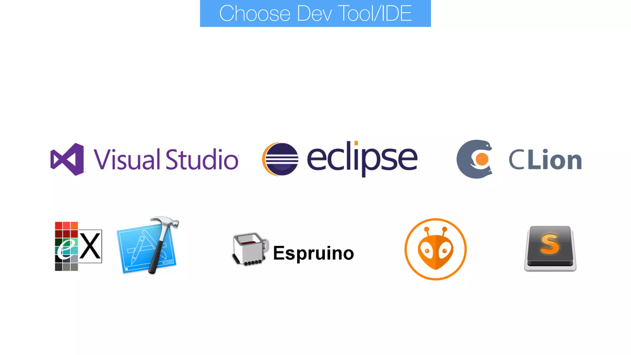 Choose Dev Tool/IDE
 