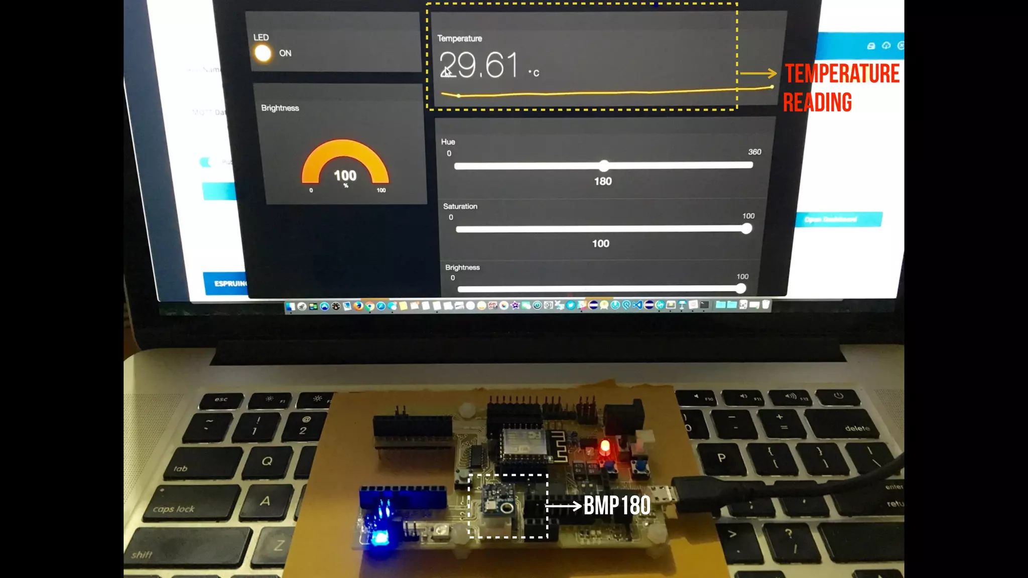 Temperature
Reading
BMP180
 