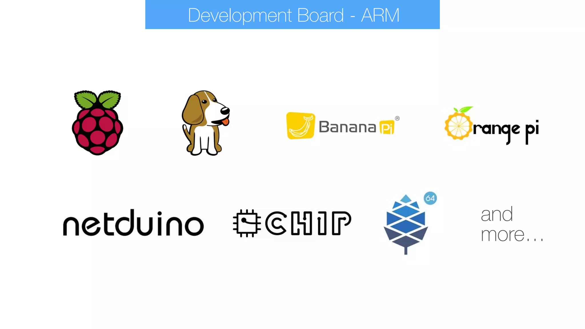 Development Board - ARM
and 
more…
 