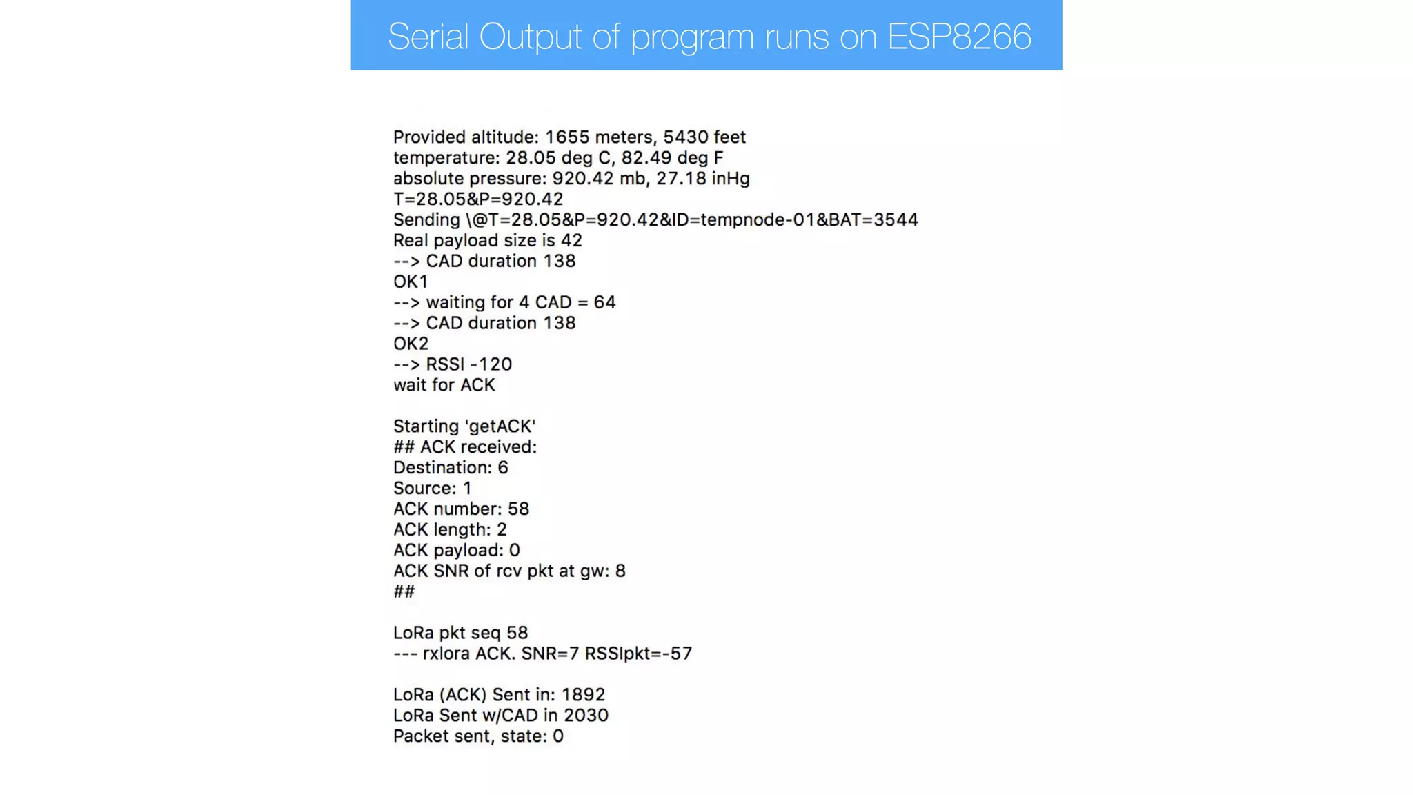 Serial Output of program runs on ESP8266
 