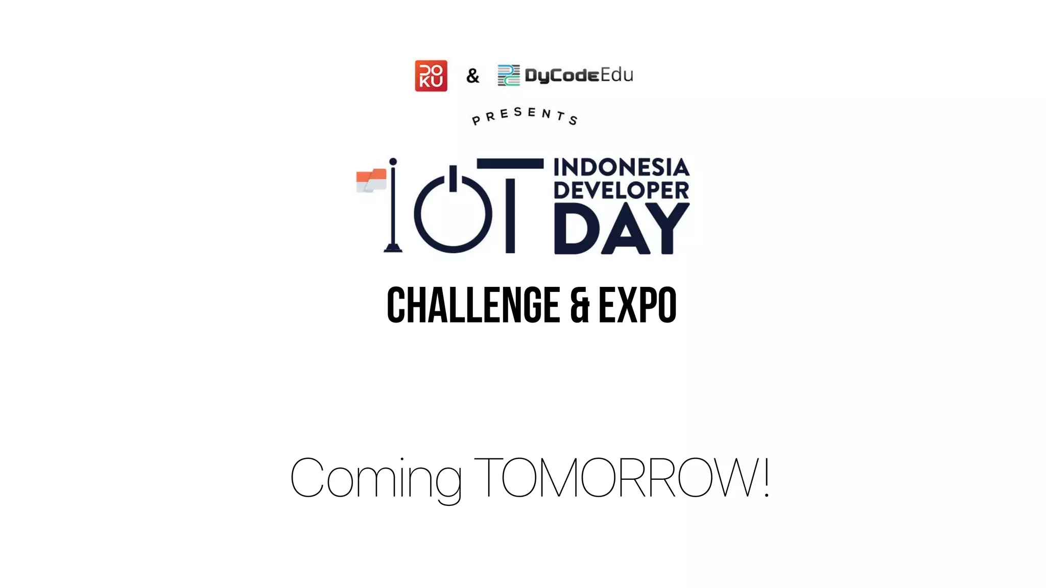 Challenge & Expo
Coming TOMORROW!
 