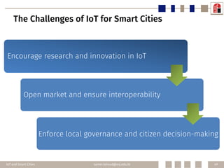 IoT and Communication Technologies for Smart Cities