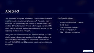 IoT Smart Locker System with Multi-Layer Security Using Raspberry Pi ...