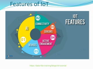 Features of IoT
https://data-flair.training/blogs/iot-tutorial/
 