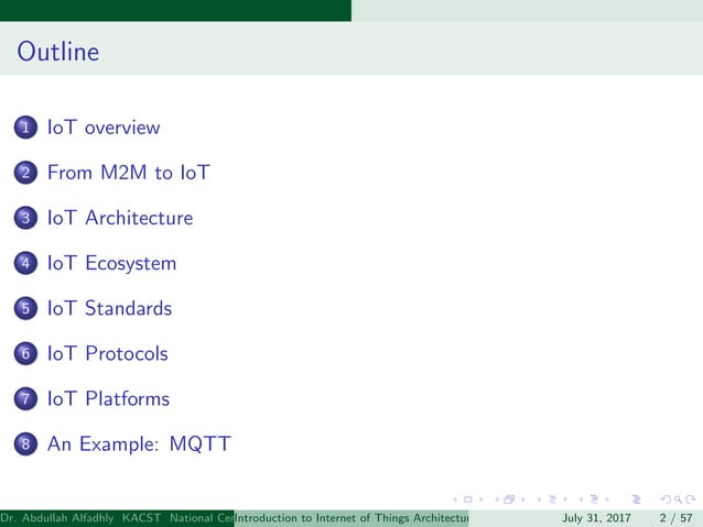 Introduction to IoT Architectures and Protocols | PDF