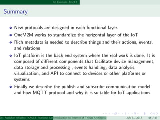 Introduction to IoT Architectures and Protocols | PDF