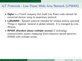 IoT Protocols
IoT Protocols - Low Power Wide Area Network (LPWAN)
Sigfox is a French company that build Low Power wide net...