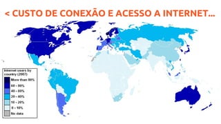 < CUSTO DE CONEXÃO E ACESSO A INTERNET...
 
