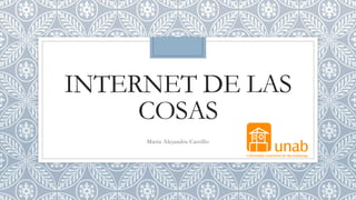 INTERNET DE LAS
COSAS
María Alejandra Castillo
 