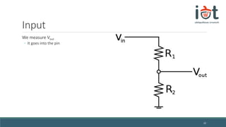 Input
We measure Vout
◦ It goes into the pin
22
 