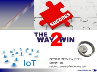 株式会社フロンティアワン
鍋野敬一郎
keiichiro.nabeno@frontier-one.com
 