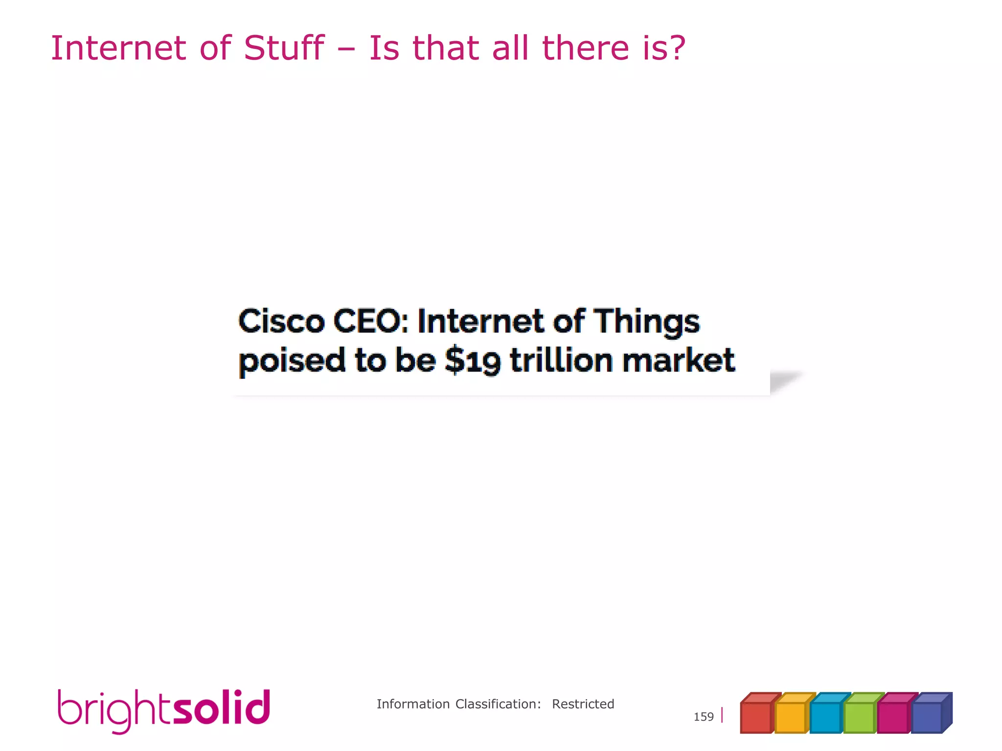 Information Classification: Restricted
159
Internet of Stuff – Is that all there is?
 