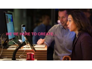 WE’RE HERE TO CREATE…
 