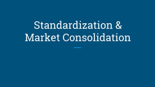 Standardization &
Market Consolidation
 