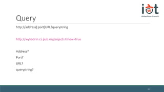 Web servers for the Internet of Things | PPTX