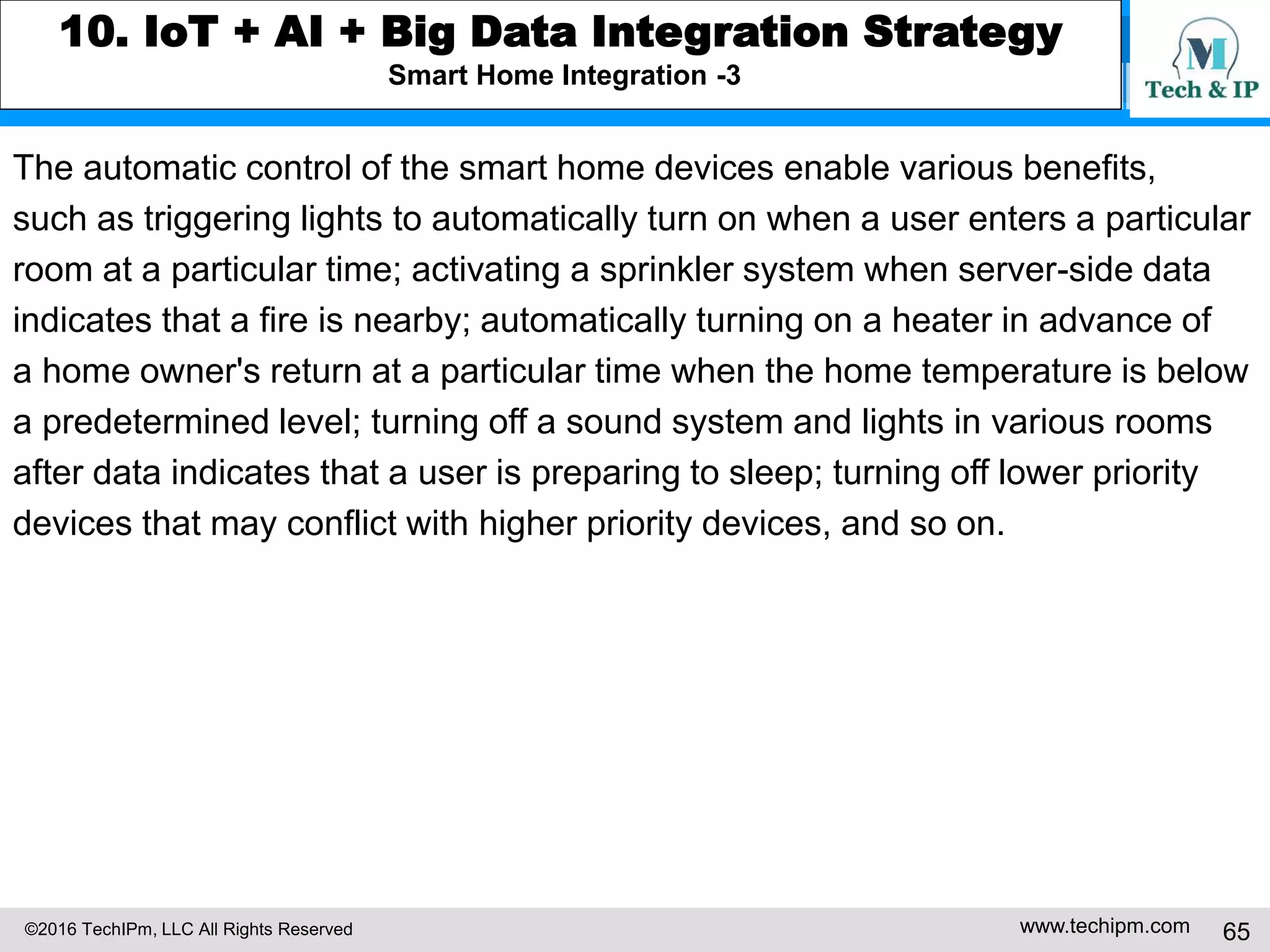 ©2016 TechIPm, LLC All Rights Reserved www.techipm.com 65
8. Artificial Intelligent Innovation Insights from Patents
Deep Learning Innovation Insights -3
 