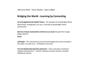 IoT and applied Social Capital Theory